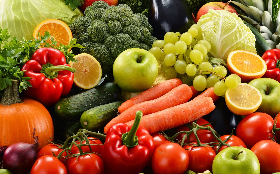 En cas d'exacerbation de la cystite, le menu doit comprendre des fruits et légumes frais
